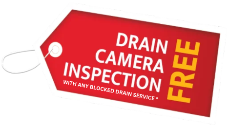 Free drain camera inspection included with any blocked drain service.