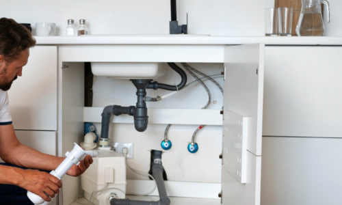 A plumber fixing a kitchen sink during an emergency. Quick solutions by Plumber Denistone.